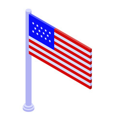 Trade War Usa Flag Icon Isometric Style