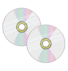 Two Old Cds On A White Background