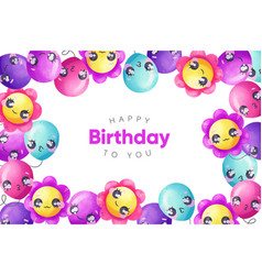 Watercolour Birthday Background Balloons