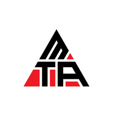 Mta Triangle Letter Logo Design With Triangle