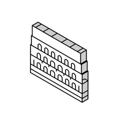 Colosseum Roma Medieval Construction Isometric