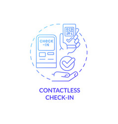 Contactless Check In Blue Gradient Concept Icon