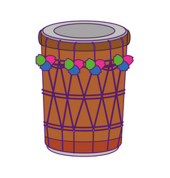 Drum Mridangam Icon Cartoon Isolated