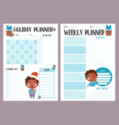 Holiday Male Planner Set Organizer Month To-do