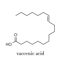 Vaccenic Acid Molecule Trans Fatty Acid Present