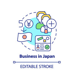 Business In Japan Concept Icon