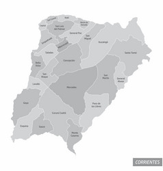 Corrientes Province Grayscale Map