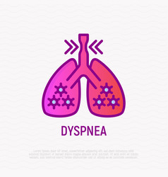 Dyspnea Thin Line Icon Modern