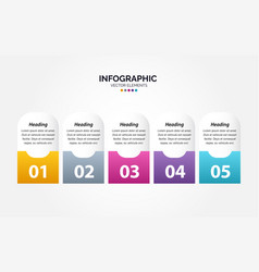 Horizontal Infographic Arrow Design With 5