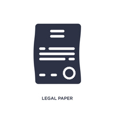 Legal Paper Icon On White Background Simple