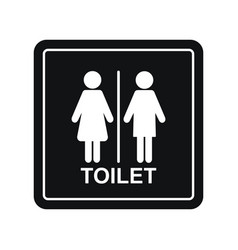 Toilet Sign With Man And Woman Symbols Restroom