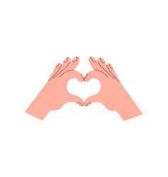 Two Hands Together Forming Making Heart Shape