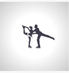 Figure Skating Couple Silhouette