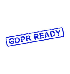 Gdpr Ready Stamp With Grunged Style And Rounded