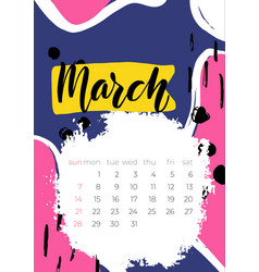 March 2021 Page Modern Creative Calendar