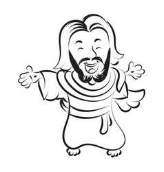 Cute Jesus Christ Line Art For Print