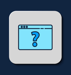 Filled Outline Browser With Question Mark Icon