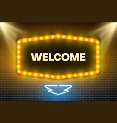 Glowing Welcome Sign Neon Christmas Tree