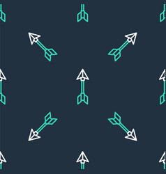 Line Hipster Arrow Icon Isolated Seamless Pattern