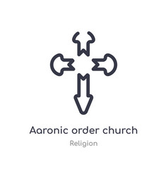 Aaronic Order Church Outline Icon Isolated Line