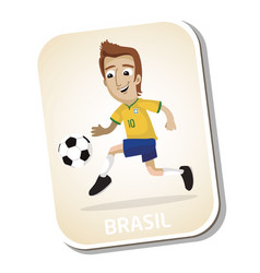 Brazil Football Player Cartoon