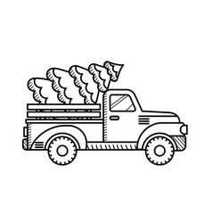 Christmas Pickup Truck Coloring Page For Kids