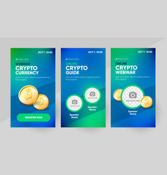 Crypto Webinar Social Media Story Banner Layout