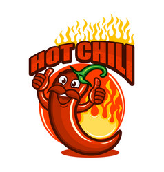 Modern Mascot Chili Pepper Logo