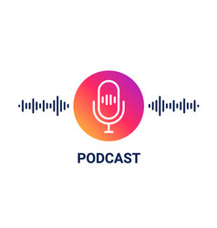 Podcast Mic Icon Symbol Logo Microphone Talk Audio