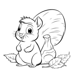 A Cute Squirrel - Coloring Book For Kids