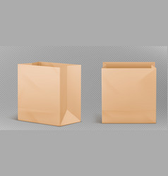 Brown Paper Lunch Bag For Food Mockup Icon