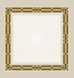 Flat Design Celtic Frame