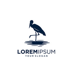 Heron Silhouette Logo