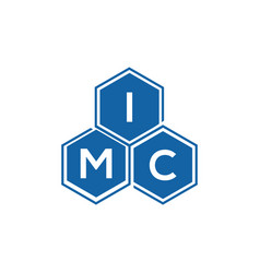 Imc Letter Logo Design On Black Backgroundimc