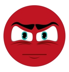 Angry face emoticon icon Royalty Free Vector Image