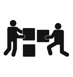 Winning teamwork icon simple style Royalty Free Vector Image