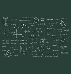 Complex Math Calculations With Chalk Green