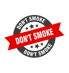 Dont Smoke Sign Smoke Round Ribbon Sticker