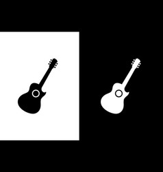 Guitar Silhouette Icon On White