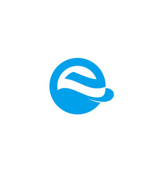 Letter E Motion Waves Curves Logo