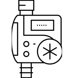 Timer Drip Water Irrigation Line Icon