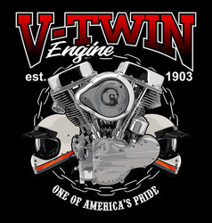 V Twin Engine And Helmet Template