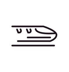 Flat Bold Bullet Train Icon