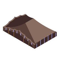 Bedouin Desert Tent Icon Isometric Arabian