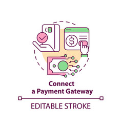 Connect Payment Gateway Concept Icon