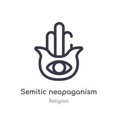 Semitic Neopaganism Outline Icon Isolated Line