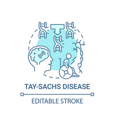 Tay Sachs Disease Blue Concept Icon