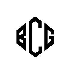 Bcg Letter Logo Design With Polygon Shape