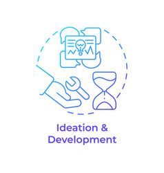 Ideation And Development Blue Gradient Concept