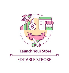 Launch Your Store Concept Icon